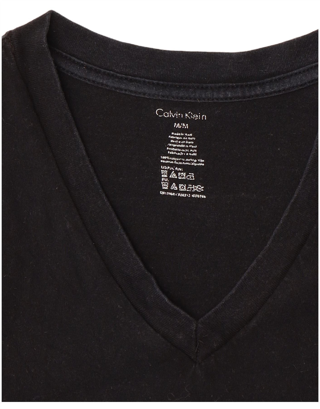 Ανδρικό T-Shirt CALVIN KLEIN Τοπ μεσαίο μαύρο βαμβακερό