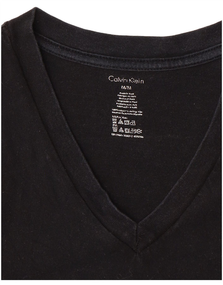 Ανδρικό T-Shirt CALVIN KLEIN Τοπ μεσαίο μαύρο βαμβακερό