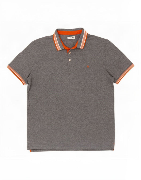 Jack & Jones Ανδρικό Πόλο Μπλουζάκι 2XL Γκρι βαμβακερό
