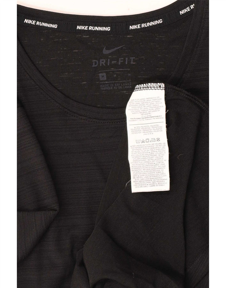 Ανδρικό μπλουζάκι Nike Dri Fit Τοπ μεσαίου μαύρου πολυεστέρα