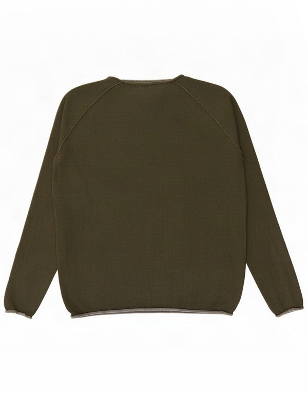 Jack & Jones Mens Boat Neck Jumper Sweater XL Khaki Cotton