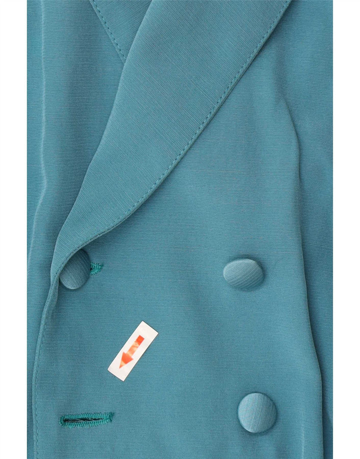 Vintage Γυναικείο Crop Διπλό Μπουφάν Μπλέιζερ EU 34 XS Μπλε Πολυεστέρας