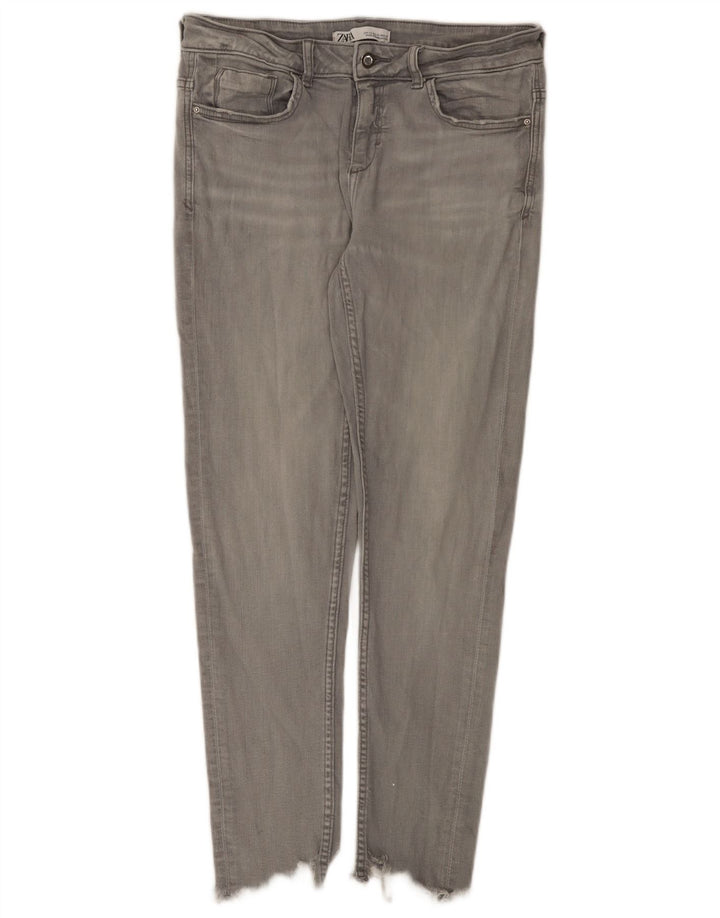 Zara Γυναικείο Slim Jeans EU 40 Medium W30 L27 Γκρι βαμβακερό