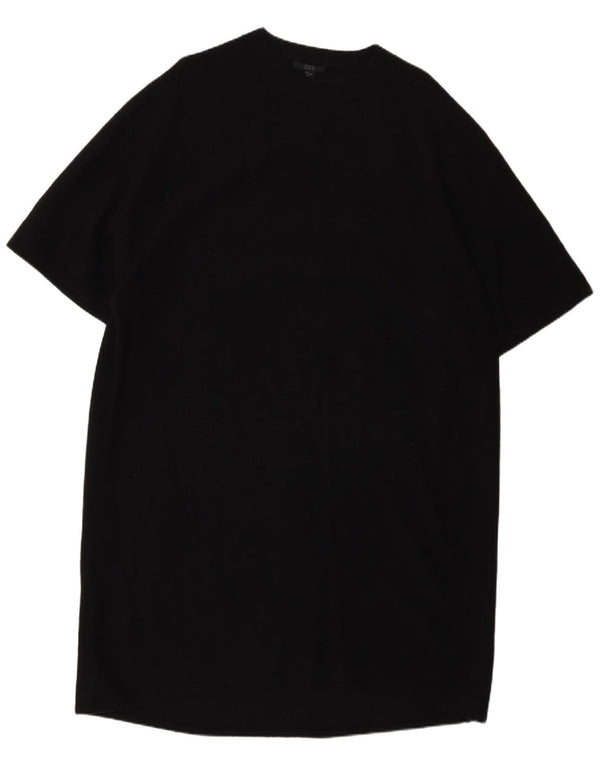 Cos Γυναικείο κοντομάνικο φόρεμα UK 10 Small Black Wool