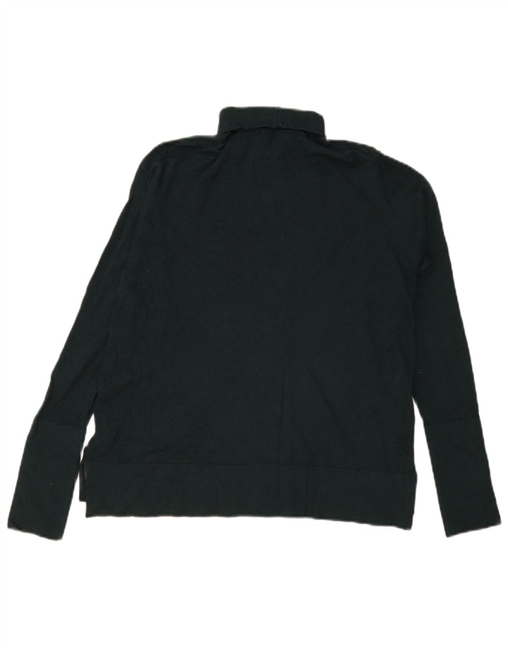 Zara Γυναικείο πουλόβερ με ρολό λαιμόκοψη UK 14 Medium Green Modal
