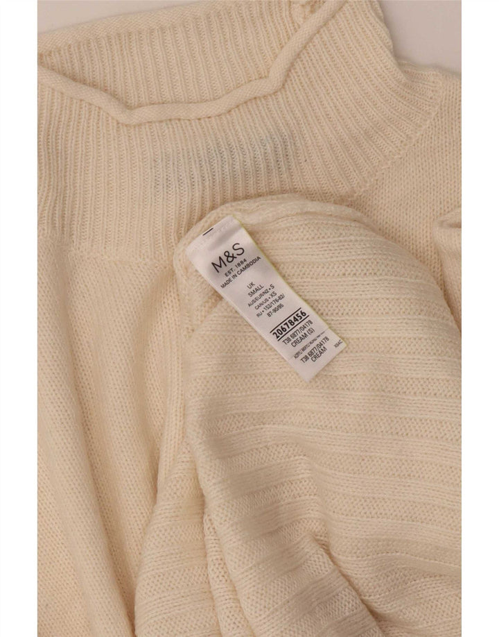Marks & Spencer Γυναικείο πουλόβερ με λαιμό χελώνα UK 10 Small Beige