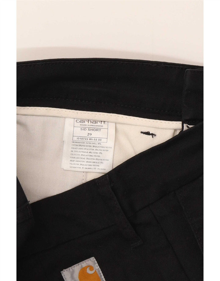 Ανδρικό σορτς Chino Carhartt W29 μεσαίο μαύρο βαμβακερό