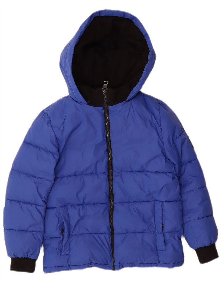 Μπουφάν Diesel Boys Graphic Hooded Gadded Jacket 7-8 Years Blue Nylon