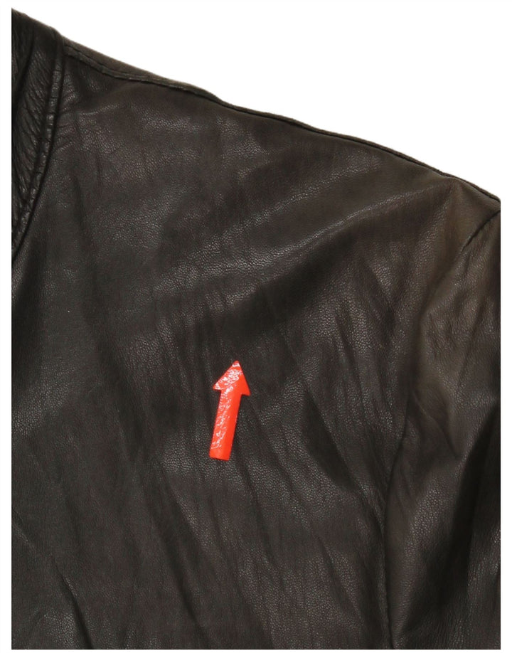 Ανδρικό Δερμάτινο Μπουφάν IT 48 Medium Black Leather