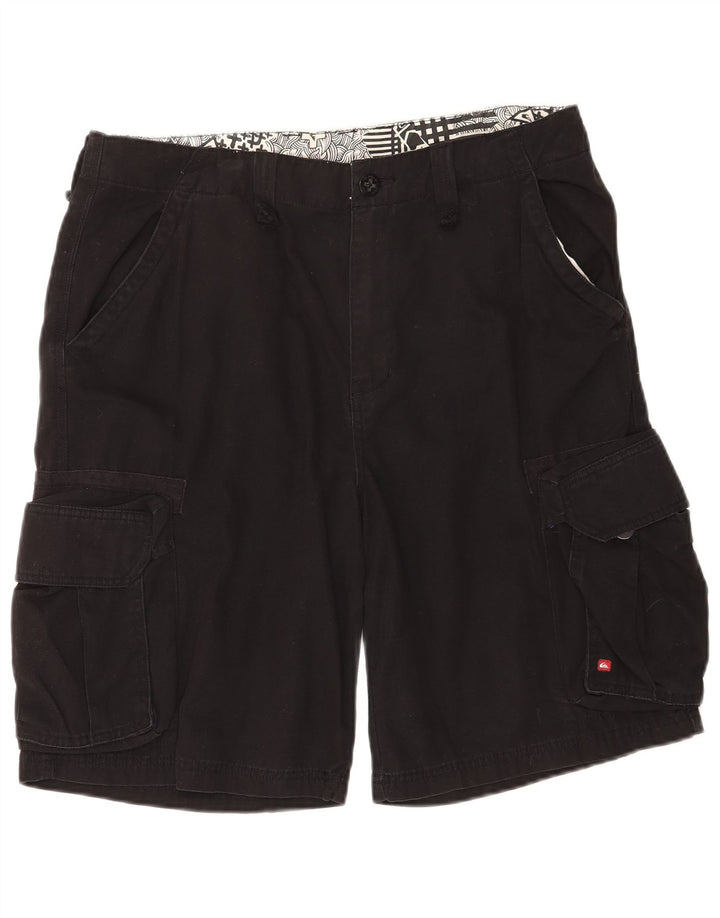 Ανδρικό σορτς Cargo Quiksilver W34 μεγάλο μαύρο βαμβακερό