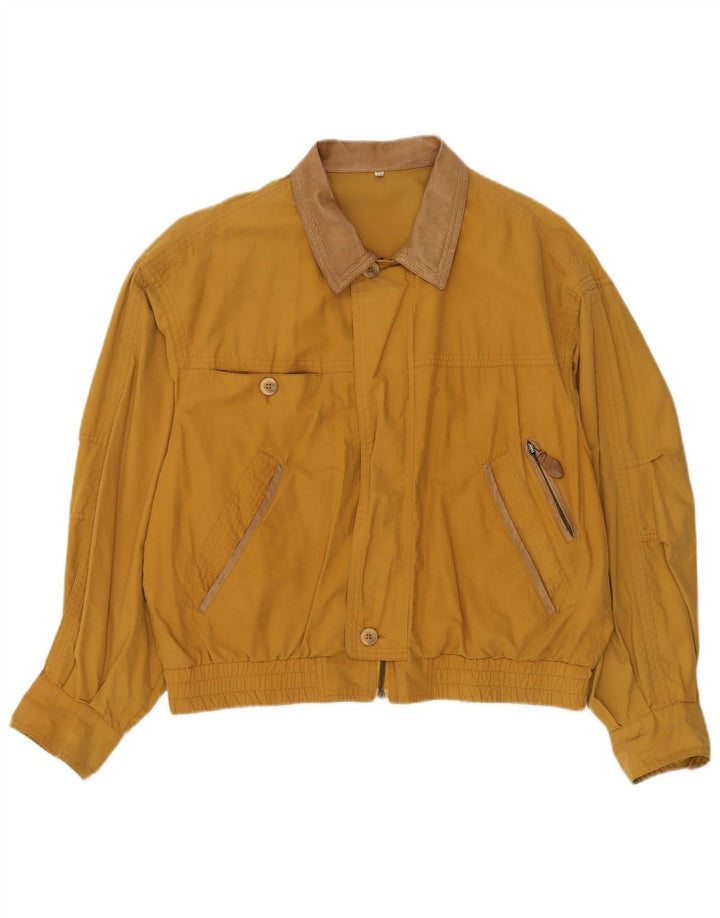 Ciao Mens Bomber Jacket IT 50 Large Yellow Cotton Classic