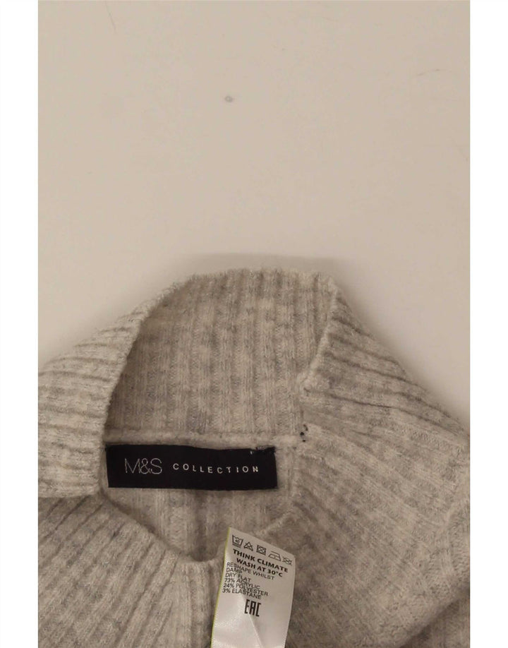 Marks & Spencer Γυναικείο πουλόβερ με λαιμό χελώνα UK 10 Small Grey