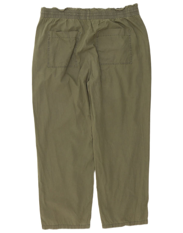 Marks & Spencer Γυναικείο Ψηλόμεσο Παντελόνι Χακί UK 18 XL W38 L28
