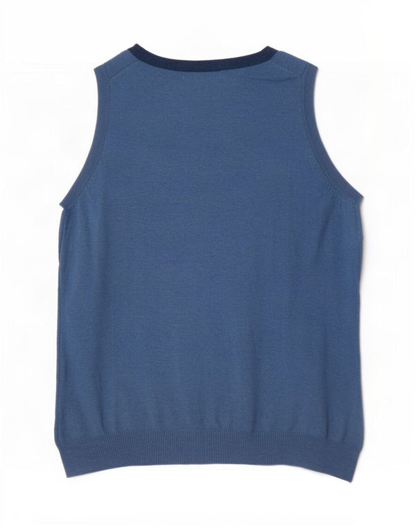 Boden Γυναικείο Γιλέκο Tank Top UK 10 Small Blue Cotton