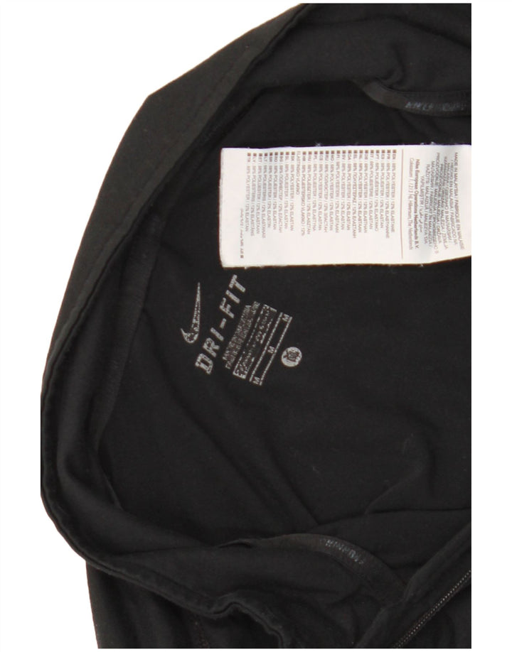 Ανδρική φόρμα Nike Dri Fit με φερμουάρ πουλόβερ στο επάνω μέρος από μεσαίο μαύρο πολυεστέρα
