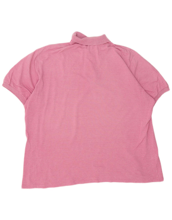 Ανδρικό πουκάμισο πόλο Lacoste, νούμερο 8 3XL, βαμβακερό ροζ φλύκταινας