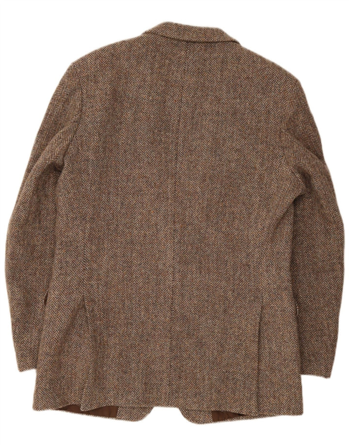 Ανδρικό μπουφάν Harris Tweed St. Michael Blazer UK 40 Large Brown Ψαροκόκαλο