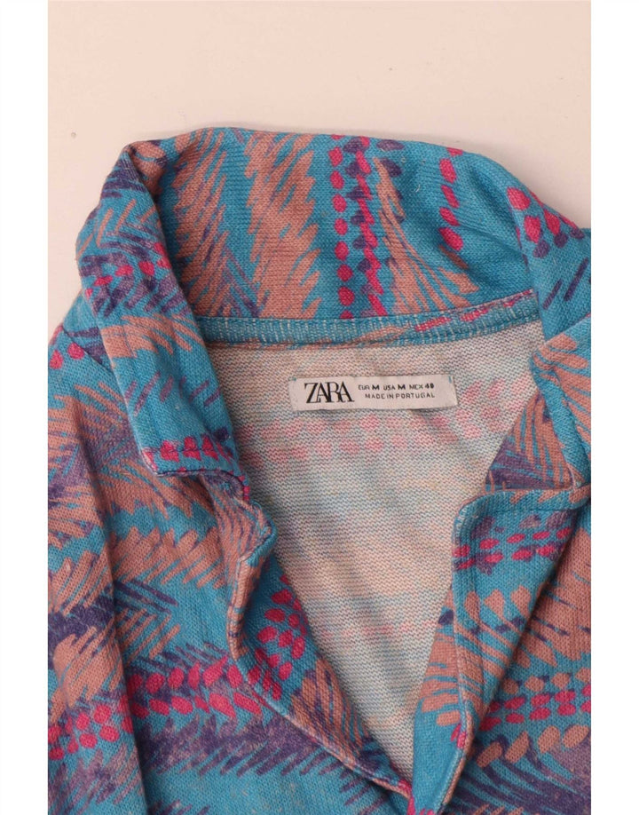 Ανδρικό κοντομάνικο πουκάμισο Zara μεσαίο πολύχρωμο ριγέ