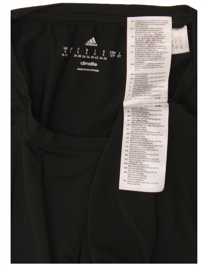 Adidas Γυναικείο T-Shirt Climalite Top UK 8/10 Small Black Polyester