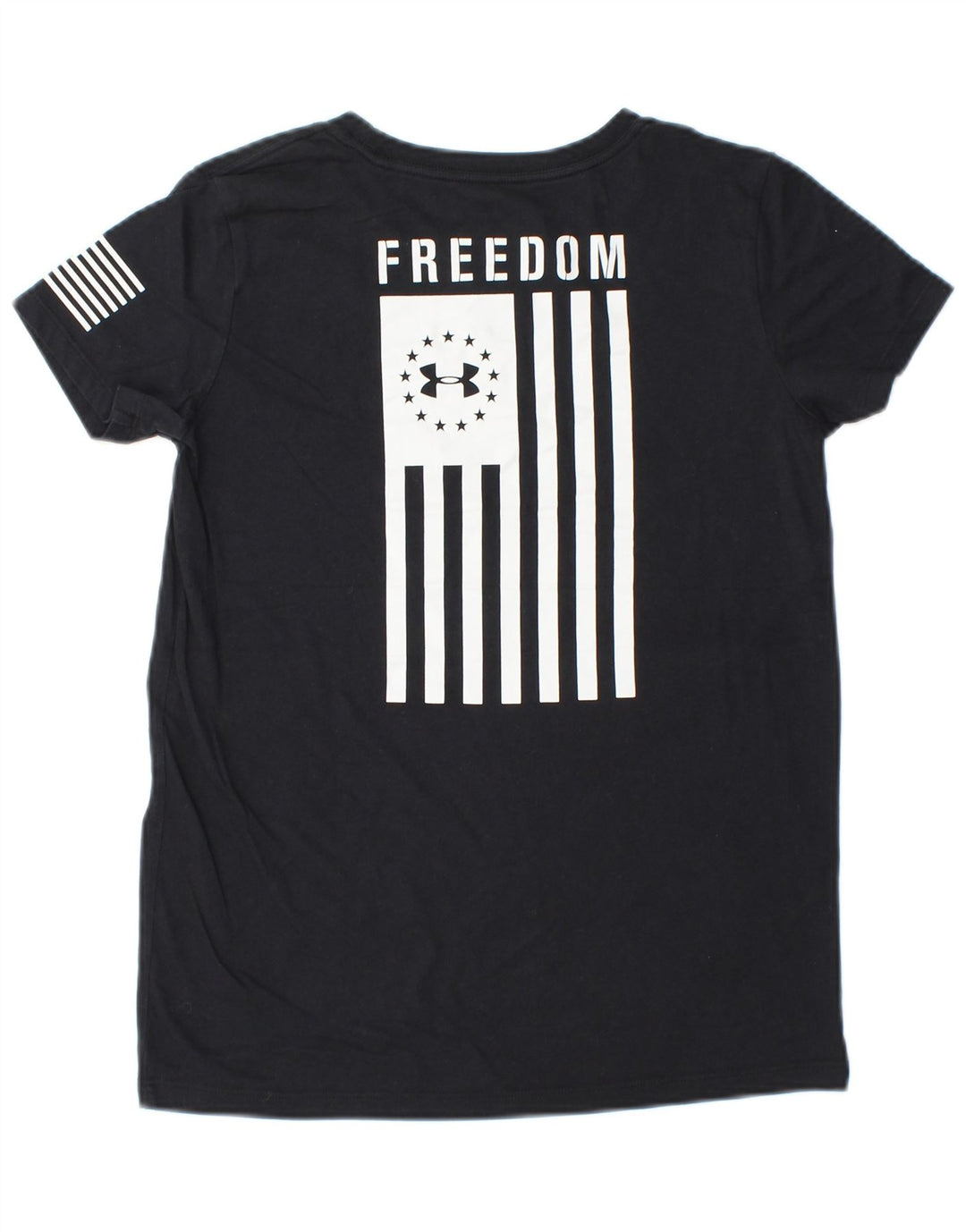 Γυναικείο γραφικό μπλουζάκι UNDER ARMOR Top UK 6 XS μαύρο ριγέ