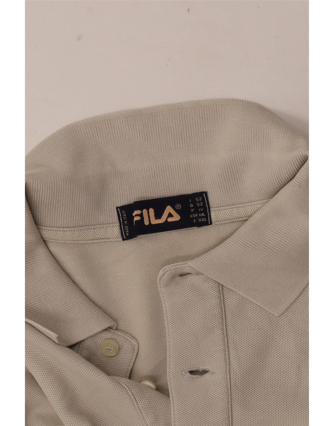 Fila Ανδρικό Πόλο Μπλουζάκι IT 52 Μεγάλο Μπεζ