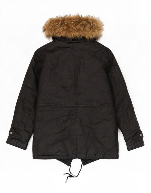 Whistles Γυναικείο μπουφάν Sherpa Parka με κουκούλα UK 12 Medium Black