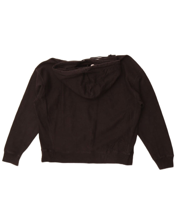 Champion Womens Reverse Weave Hoodie Jumper UK 18 XL Μαύρο βαμβακερό