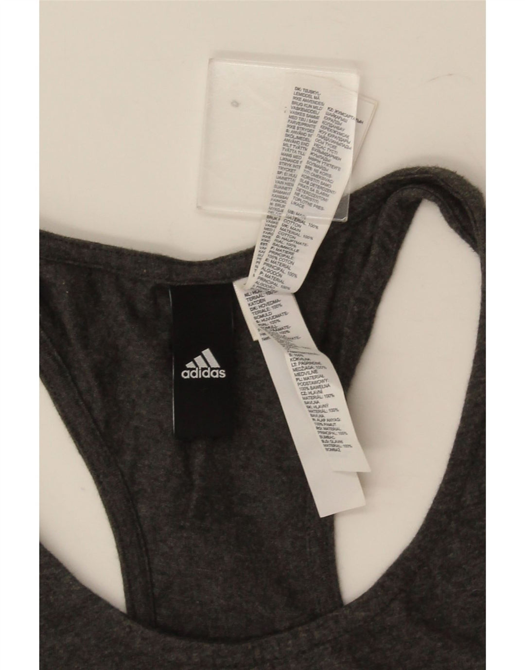 Γυναικείο Γραφικό Γιλέκο Adidas UK 12/14 μεσαίο γκρι βαμβακερό