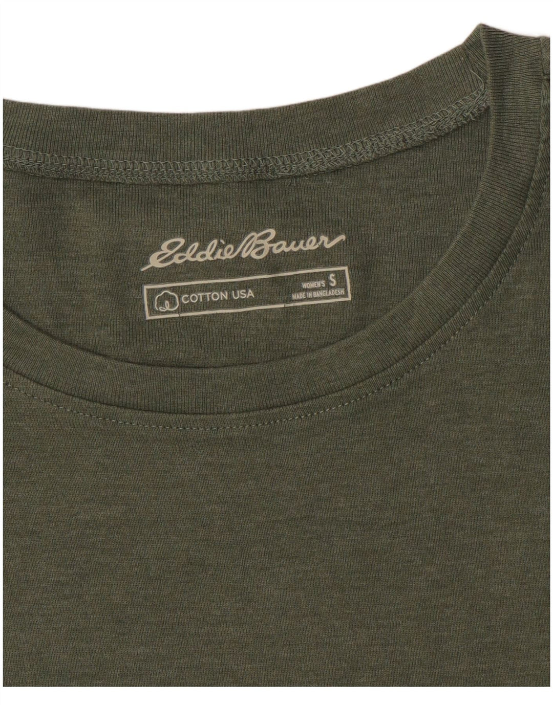 EDDIE BAUER Γυναικείο T-Shirt Top 10 Μικρό Χακί Βαμβάκι