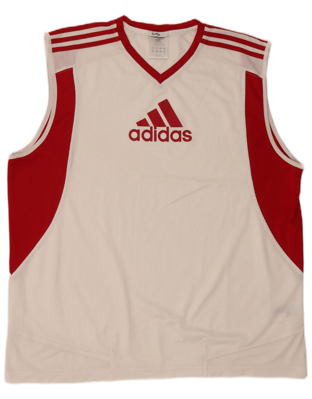 Ανδρικό γραφικό γιλέκο Climalite ADIDAS Top XL Λευκό πολυεστέρας
