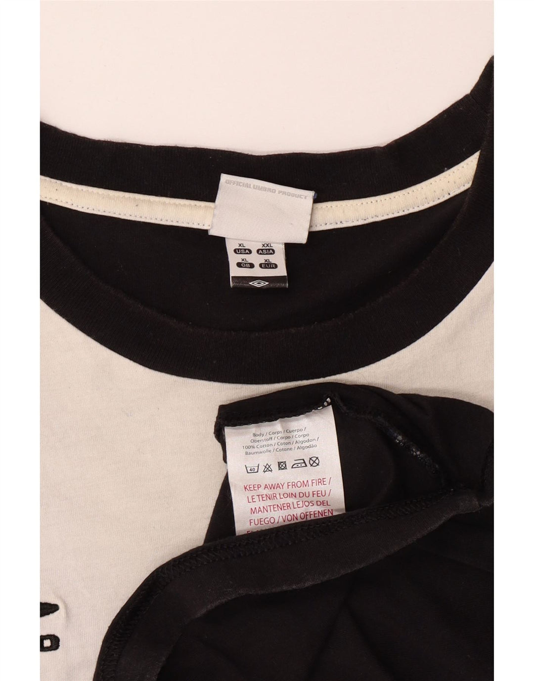 Ανδρικό T-Shirt UMBRO Top XL Μαύρο Colourblock Βαμβακερό