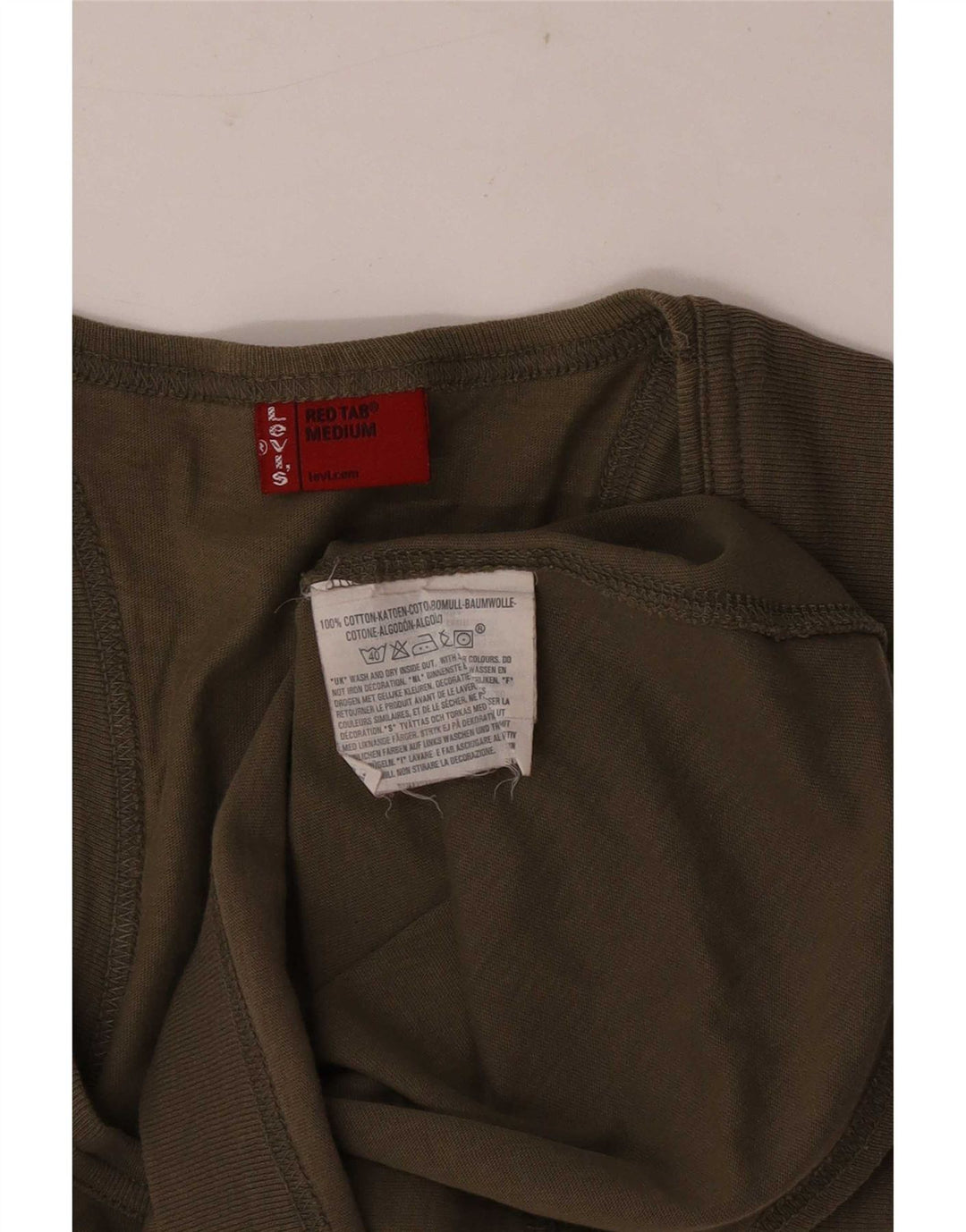 Γυναικείο γιλέκο Levi's UK 12 μεσαίο βαμβακερό χακί
