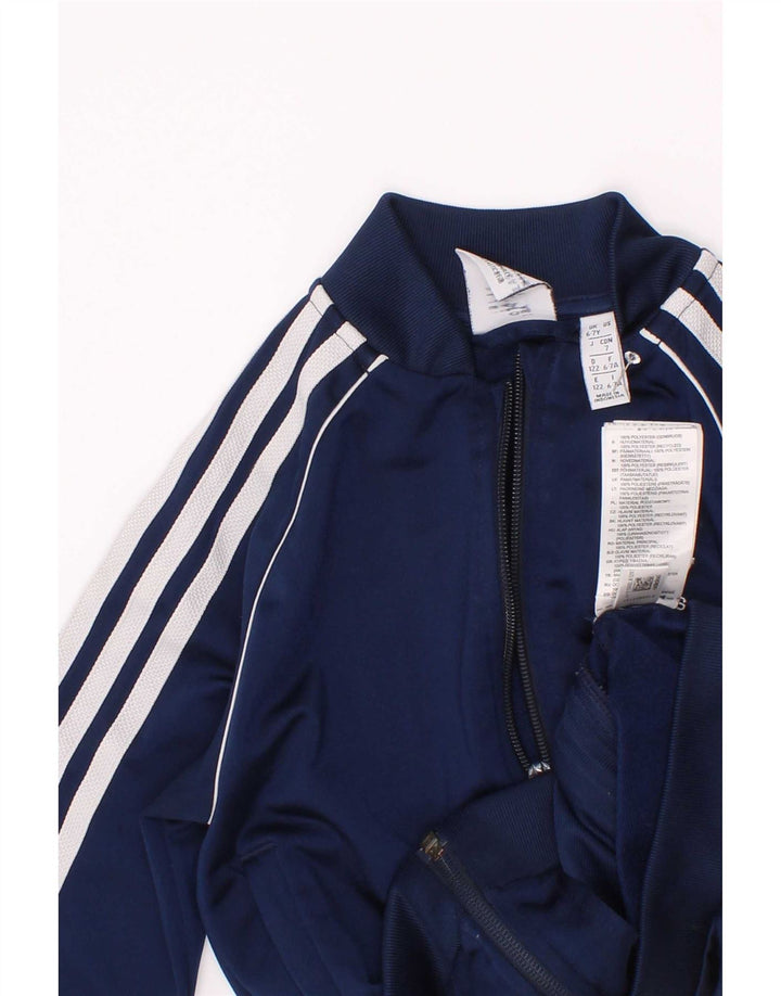 Adidas Boys αθλητική φόρμα Top Jacket 6-7 Years Navy Blue Polyester
