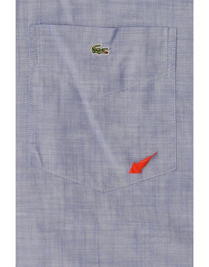 Ανδρικό κοντομάνικο πουκάμισο LACOSTE Μέγεθος 40 Μεσαίο Μπλε Βαμβακερό