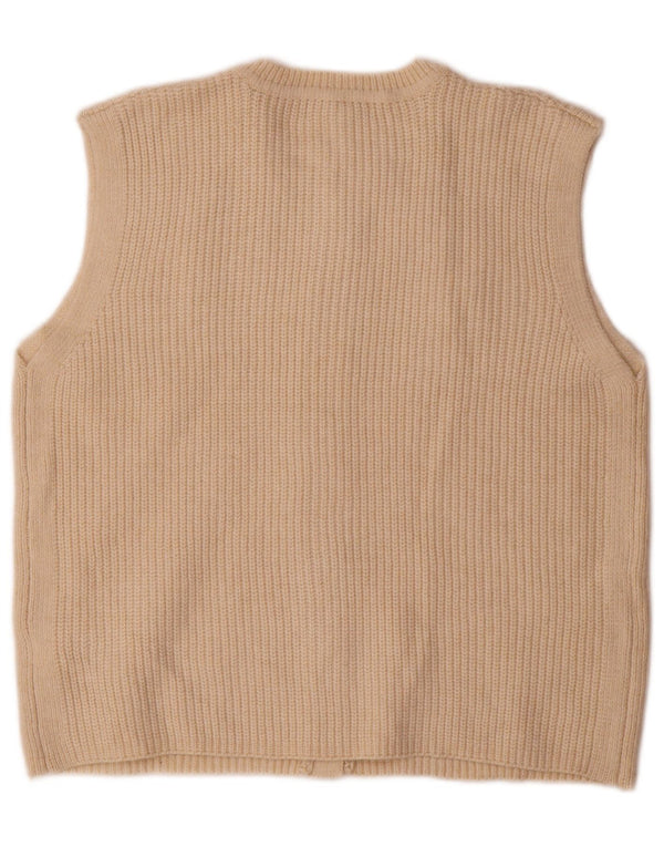 Marks & Spencer Γυναικείο Αμάνικο πουλόβερ UK 14 Medium Beige