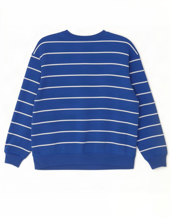 Marks & Spencer Γυναικεία φούτερ Jumper UK 16 Large μπλε ριγέ βαμβακερό