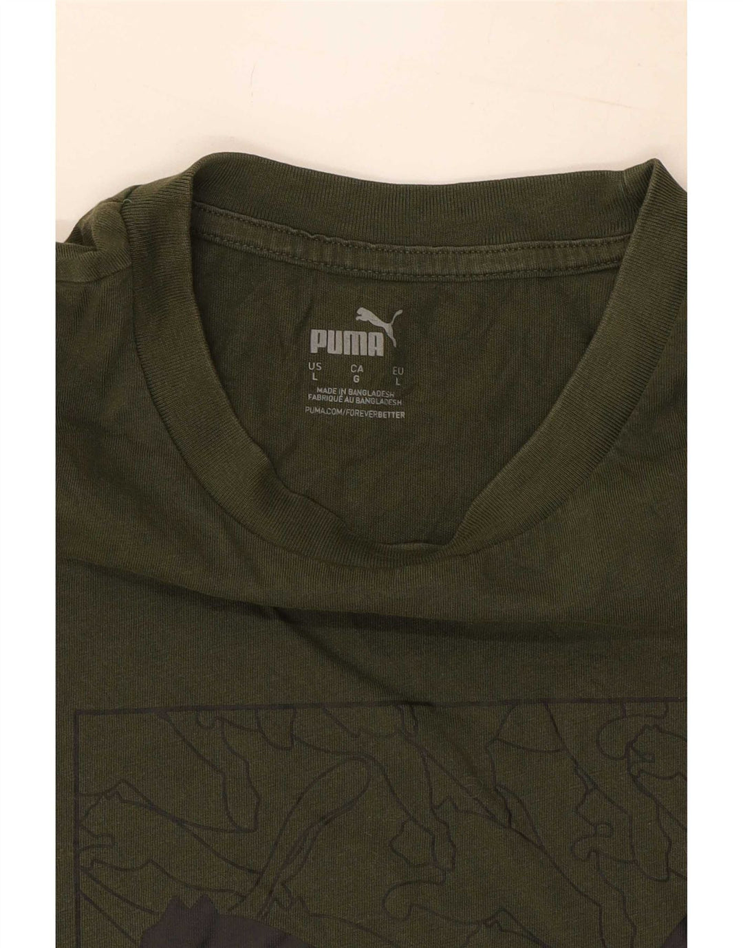Ανδρικό γραφικό μπλουζάκι Puma Top Large Khaki