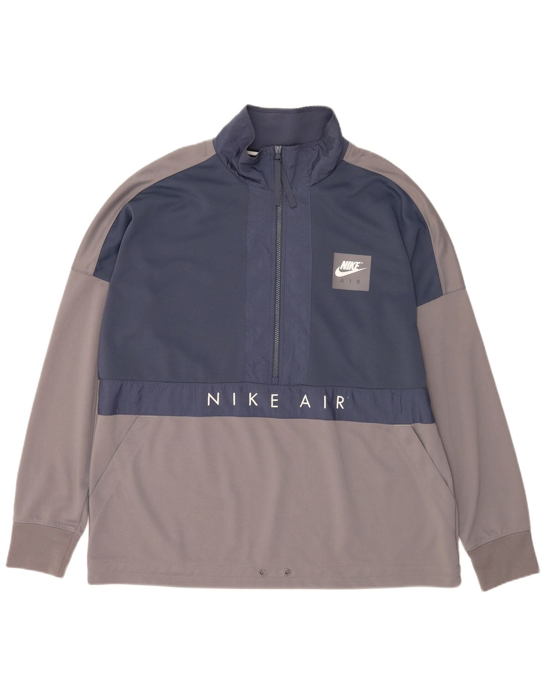 Ανδρικό γραφικό φούτερ με φερμουάρ Nike Jumper XL Γκρι πολυεστέρας