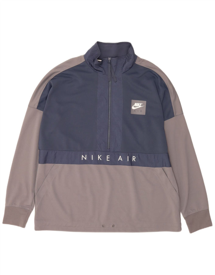 Ανδρικό γραφικό φούτερ με φερμουάρ Nike Jumper XL Γκρι πολυεστέρας