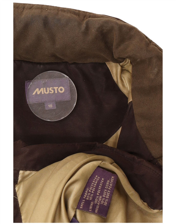 Musto γυναικείο μπουφάν με επένδυση UK 10 Small Brown Πολυεστέρας