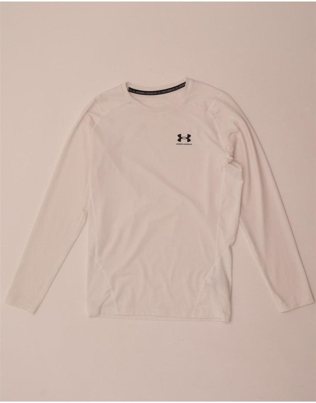 Under Armour Mens Heat Gear Top μακριά μανίκια XL Λευκός πολυεστέρας