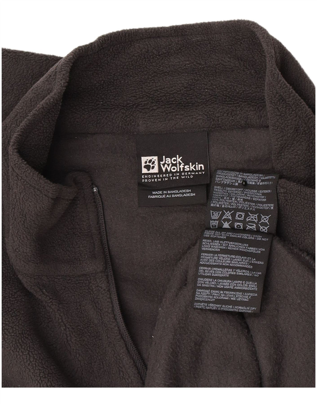 Jack Wolfskin Ανδρικό φερμουάρ με λαιμόκοψη Fleece UK 42 Large Grey Polyester
