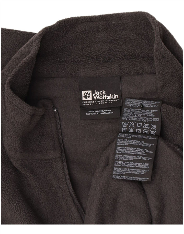 Jack Wolfskin Ανδρικό φερμουάρ με λαιμόκοψη Fleece UK 42 Large Grey Polyester