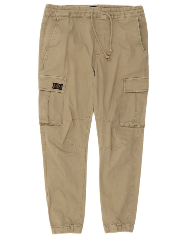Zara Ανδρικό παντελόνι Joggers Cargo Medium W31 L27 Χακί Βαμβακερό