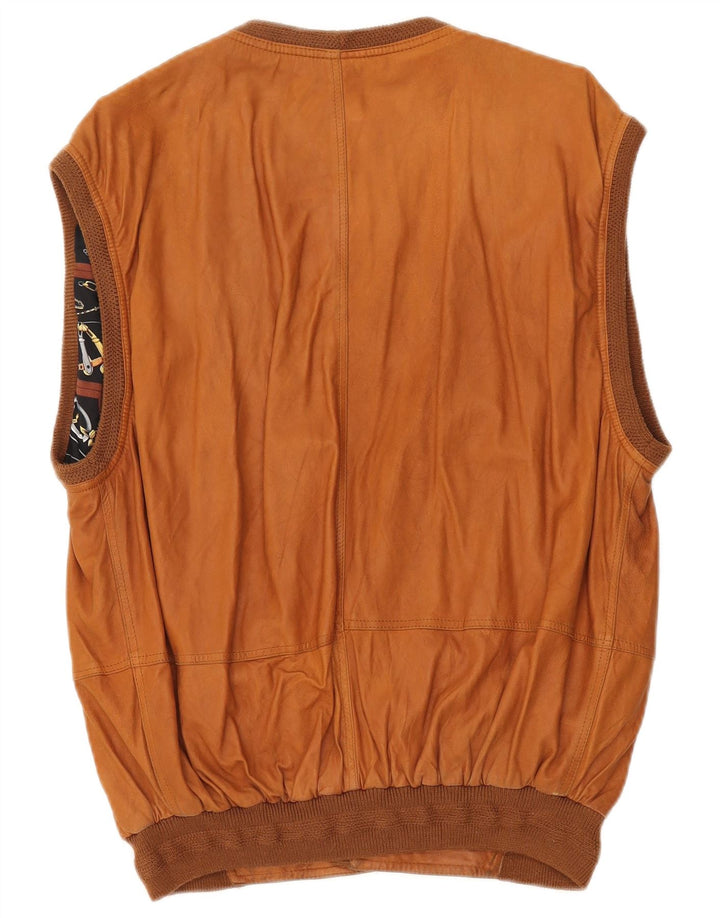 Pollini Ανδρικό Δερμάτινο Gilet UK 40 Large Brown