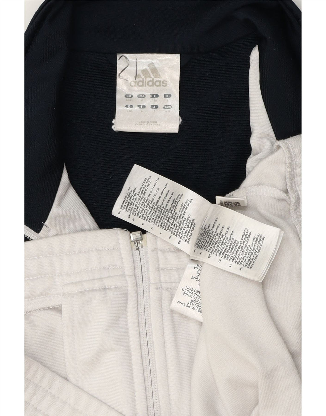 Ανδρική φόρμα ADIDAS Top Jacket UK 40/42 Medium White Colourblock