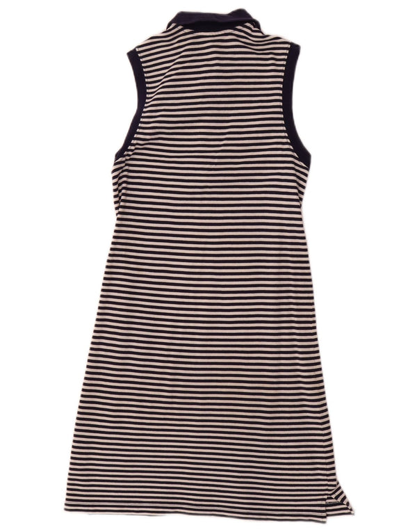 Lacoste Girls Sleeveless Polo φόρεμα 11-12 ετών Navy Blue ριγέ