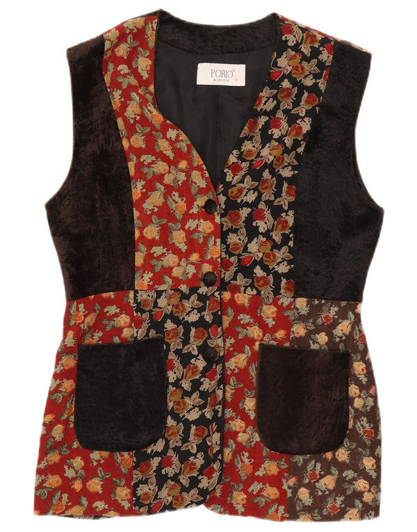 Vintage Γυναικείο Gilet UK 14 Μέτριο πολύχρωμο μαλλί συνονθύλευμα