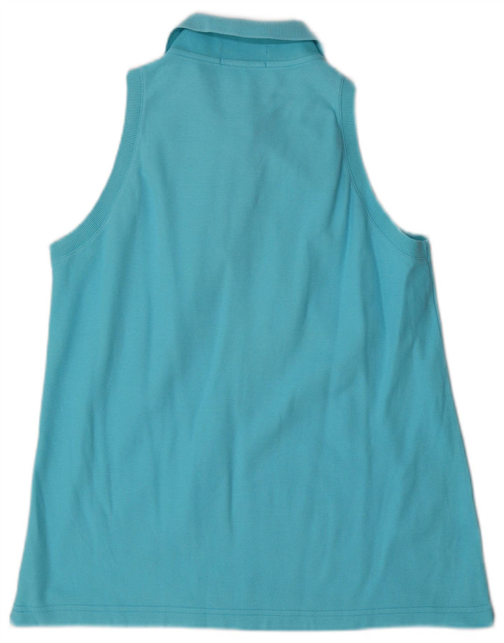 Γυναικείο αμάνικο μπλουζάκι πόλο FILA IT 46 μεγάλο μπλε βαμβακερό