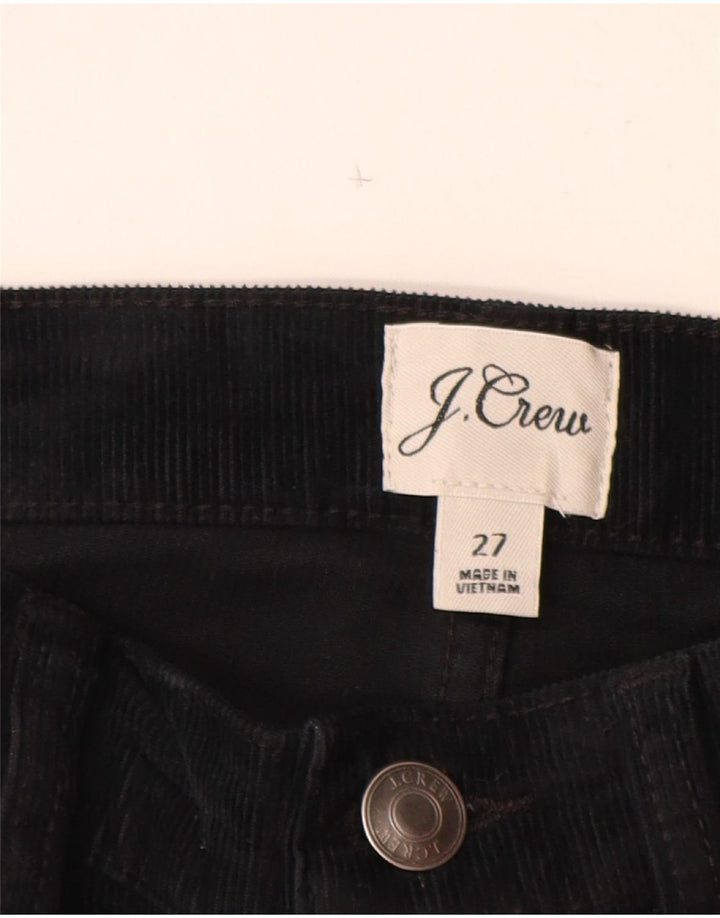 J. CREW Γυναικείο Slim Κοτλέ Παντελόνι W27 L27 Μαύρο Βαμβακερό